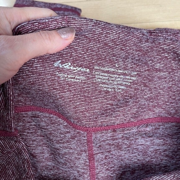 Whisper Activewear Anna Bra and Legging Set in Heathered Plum L NWOT - Picture 10 of 10
